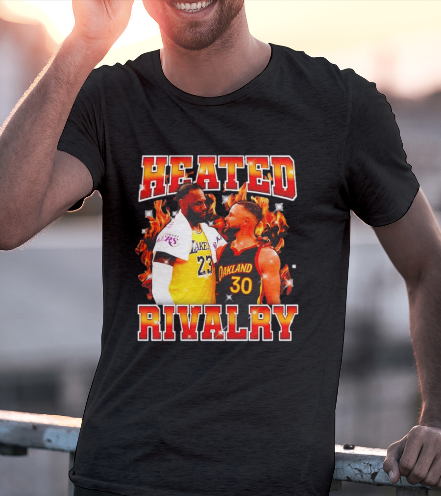 Heated Rivalry Lebron Lakers 23 Steph Oakland 30 T-Shirt