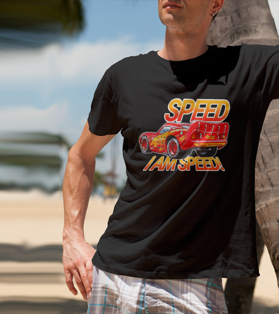 Lightning McQueen Speed I Am Speed Rust Eze Racing 95 T-Shirt