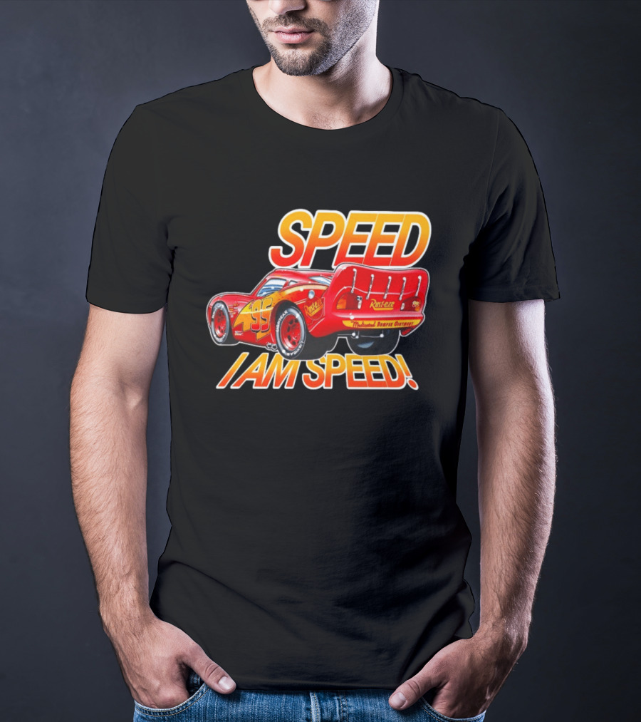 Lightning McQueen Speed I Am Speed Rust Eze Racing 95 T-Shirt