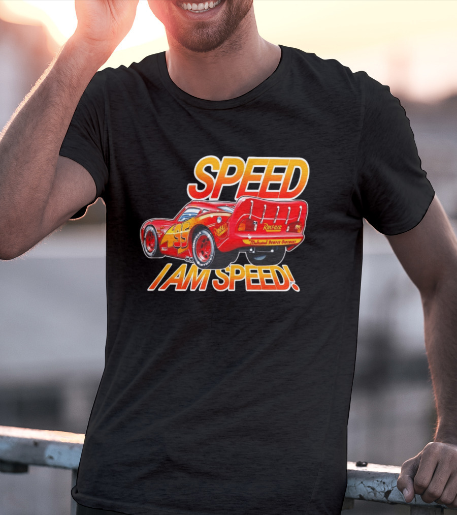 Lightning McQueen Speed I Am Speed Rust Eze Racing 95 T-Shirt