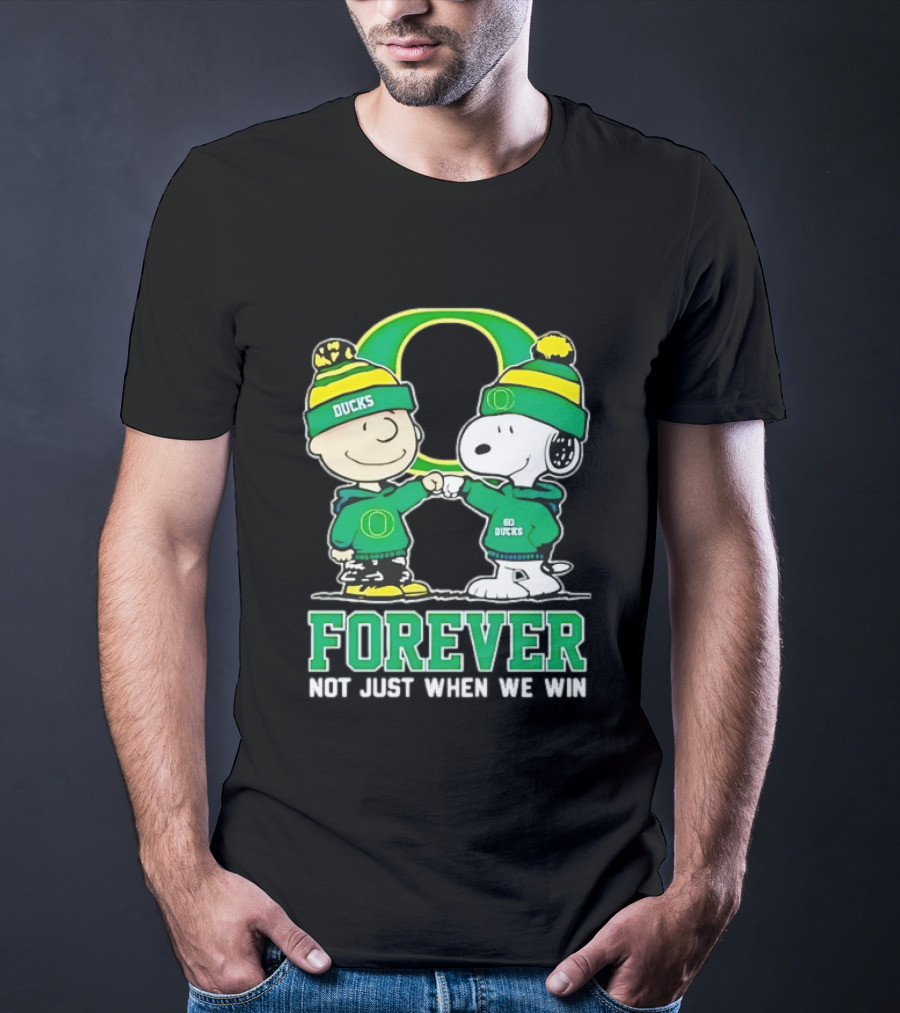 Peanuts Snoopy Charlie Brown Oregon Ducks Forever Not Just When We Win T-Shirt