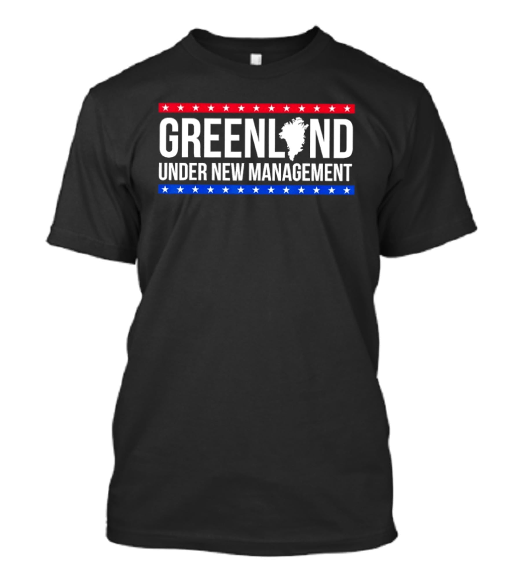 Greenland Under New Management USA Flag Colors Stars T-Shirt