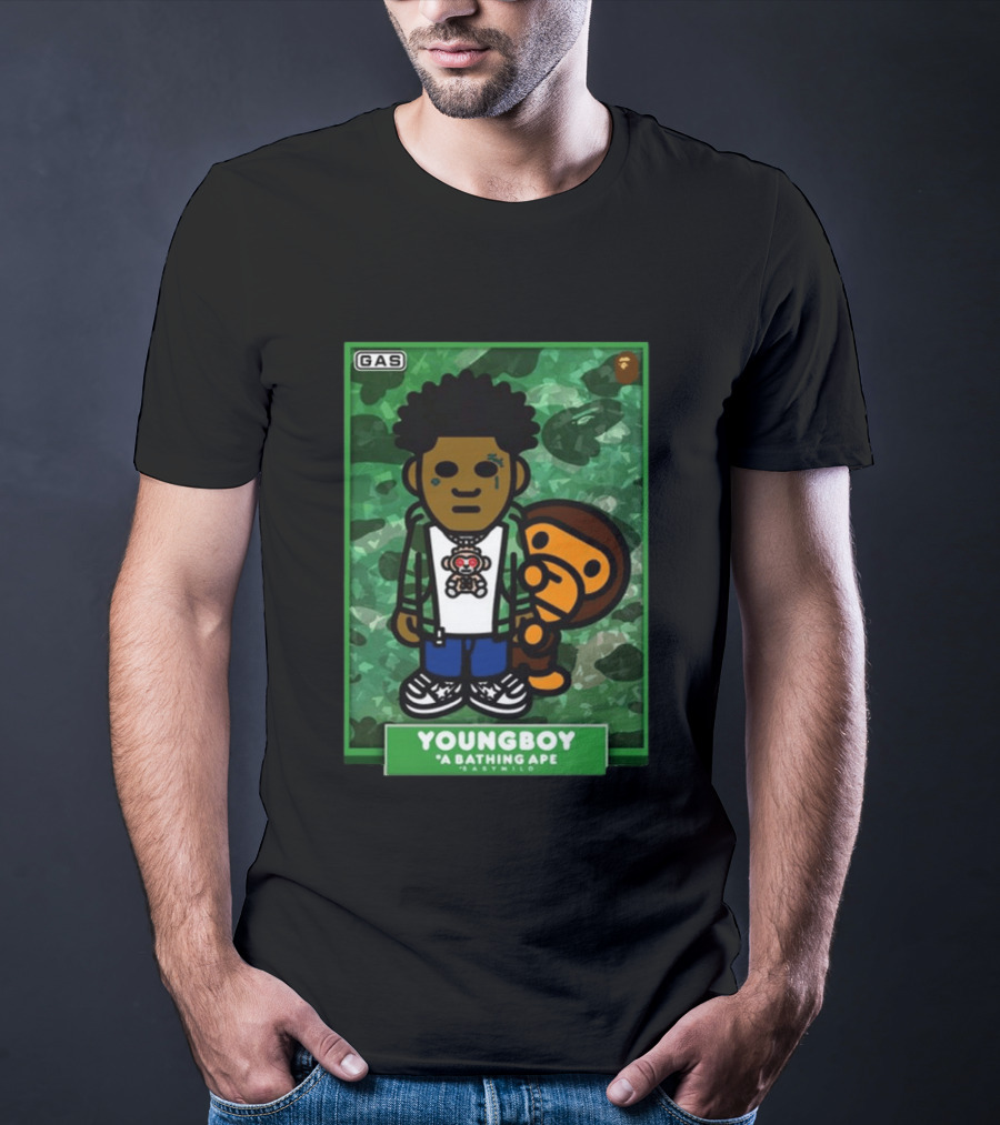 YOUNGBOY A Bathing Ape BAPE Milo Collaboration T-Shirt