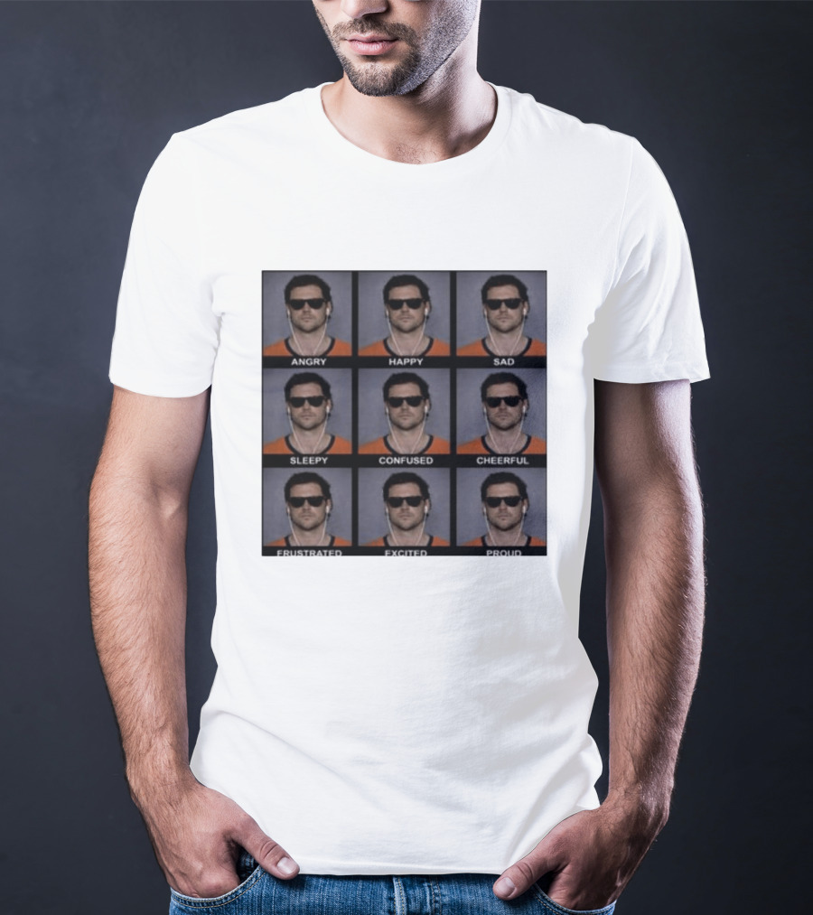Jarrett Stidham Angry Happy Sad Sleepy Confused Cheerful Frustrated Excited Proud Emojis T-Shirt