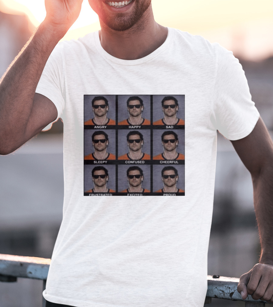Jarrett Stidham Angry Happy Sad Sleepy Confused Cheerful Frustrated Excited Proud Emojis T-Shirt