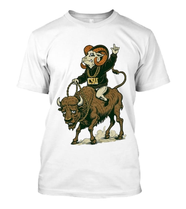 Colorado State Rams CSU Riding Buffalo In Rivalry T-Shirt