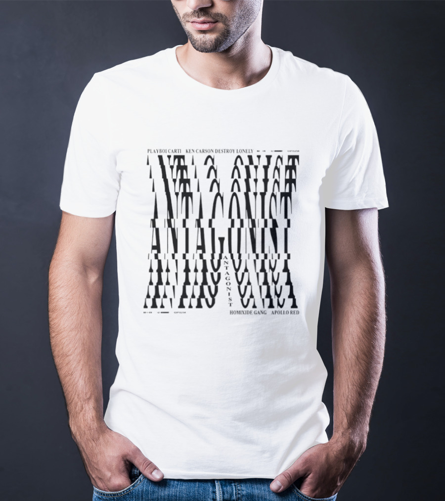 Playboi Carti Ken Carson Destroy Lonely Homixide Gang Apollo Red Antagonist Tour T-Shirt