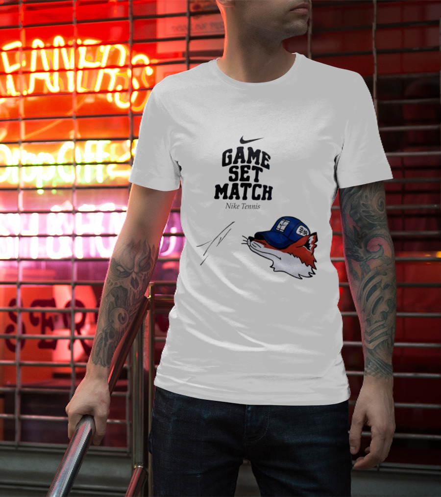Nike Tennis Game Set Match Fox T-Shirt