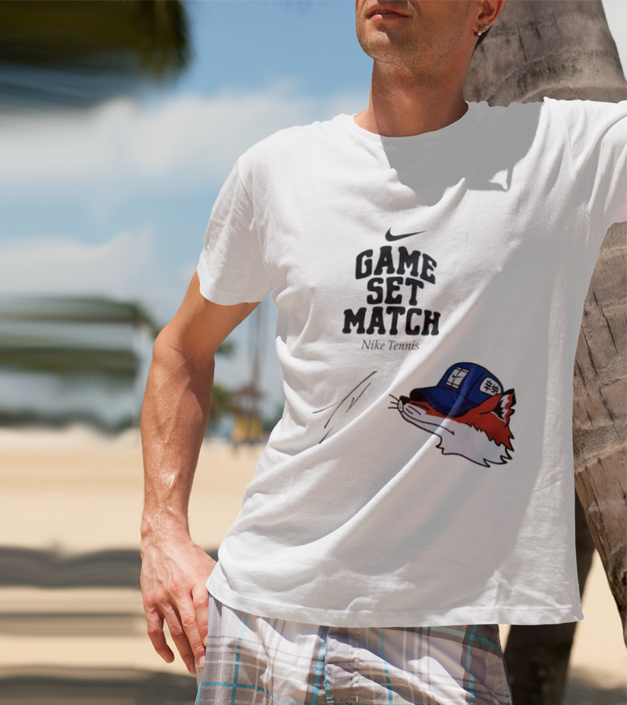 Nike Tennis Game Set Match Fox T-Shirt