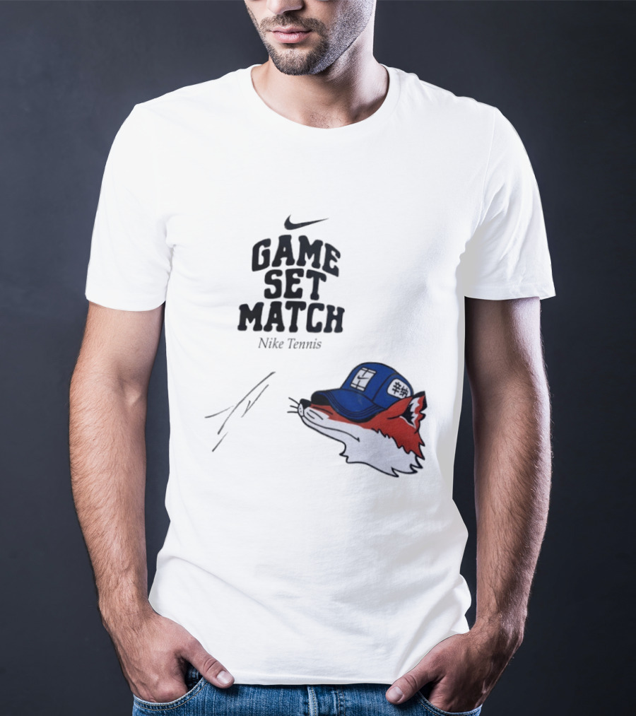 Nike Tennis Game Set Match Fox T-Shirt