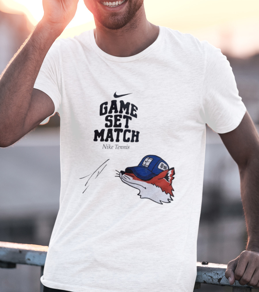 Nike Tennis Game Set Match Fox T-Shirt