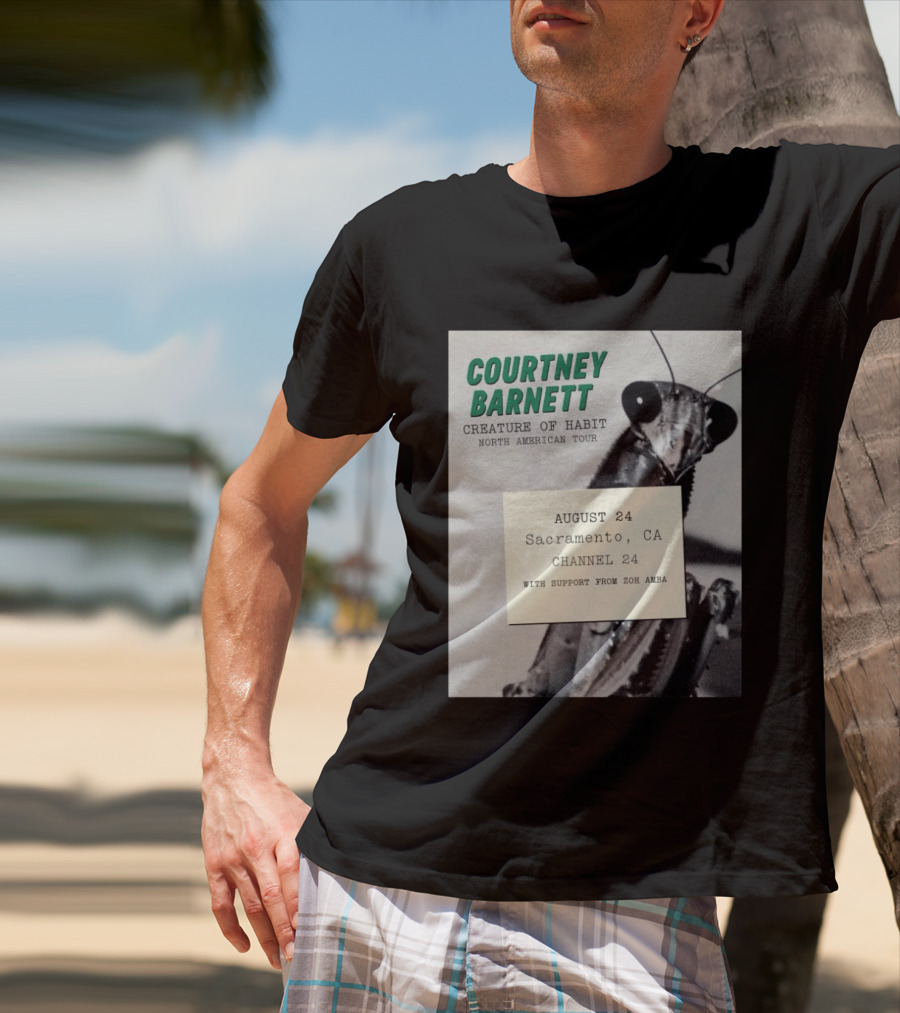 Courtney Barnett Creature Of Habit North American Tour August 24 Sacramento CA Channel 24 Zoh Amba T-Shirt