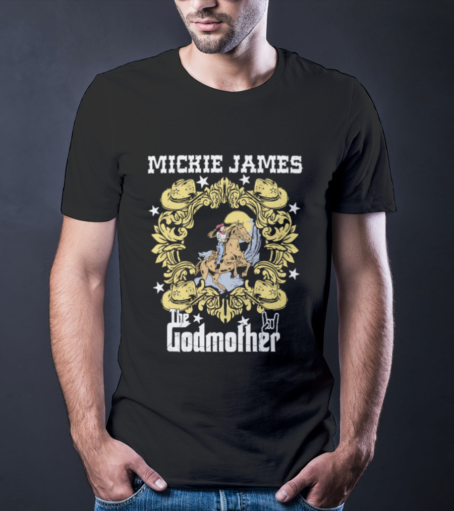 Cowgirl Mickie James The Godmother Riding Horse T-Shirt