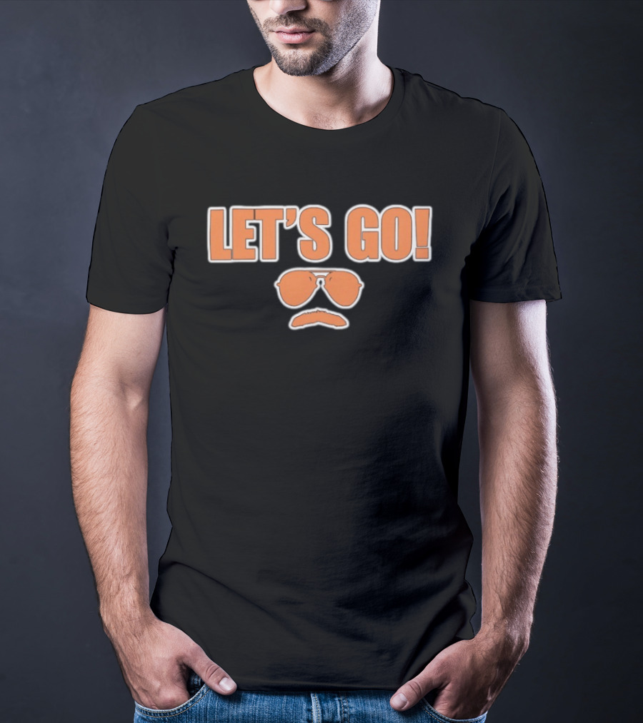 Dave Swerski Let's Go Orange Sunglasses Mustache T-Shirt