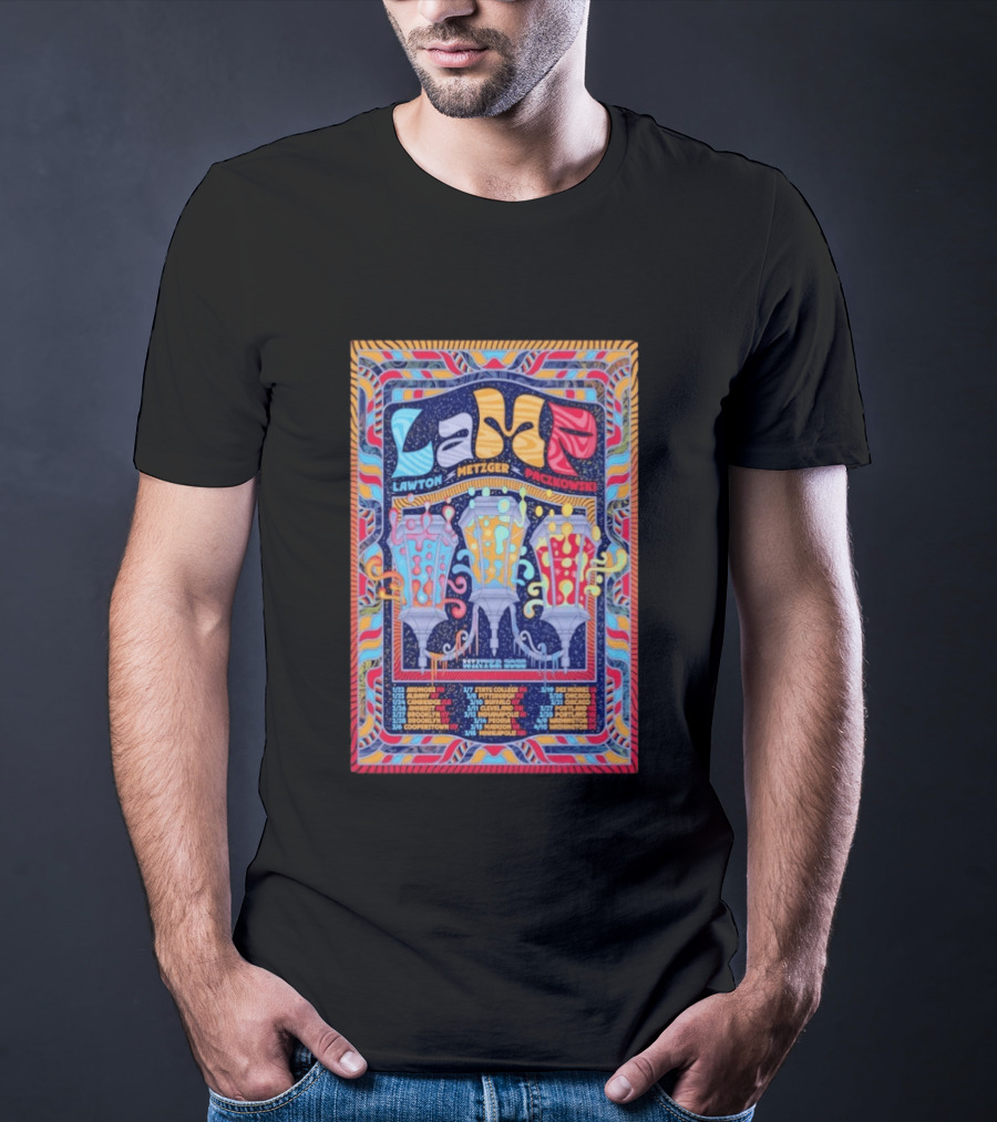 LAMP Lawton Metzger Paczkowski Feb 26 2026 Amherst MA Vibrant Psychedelic T-Shirt
