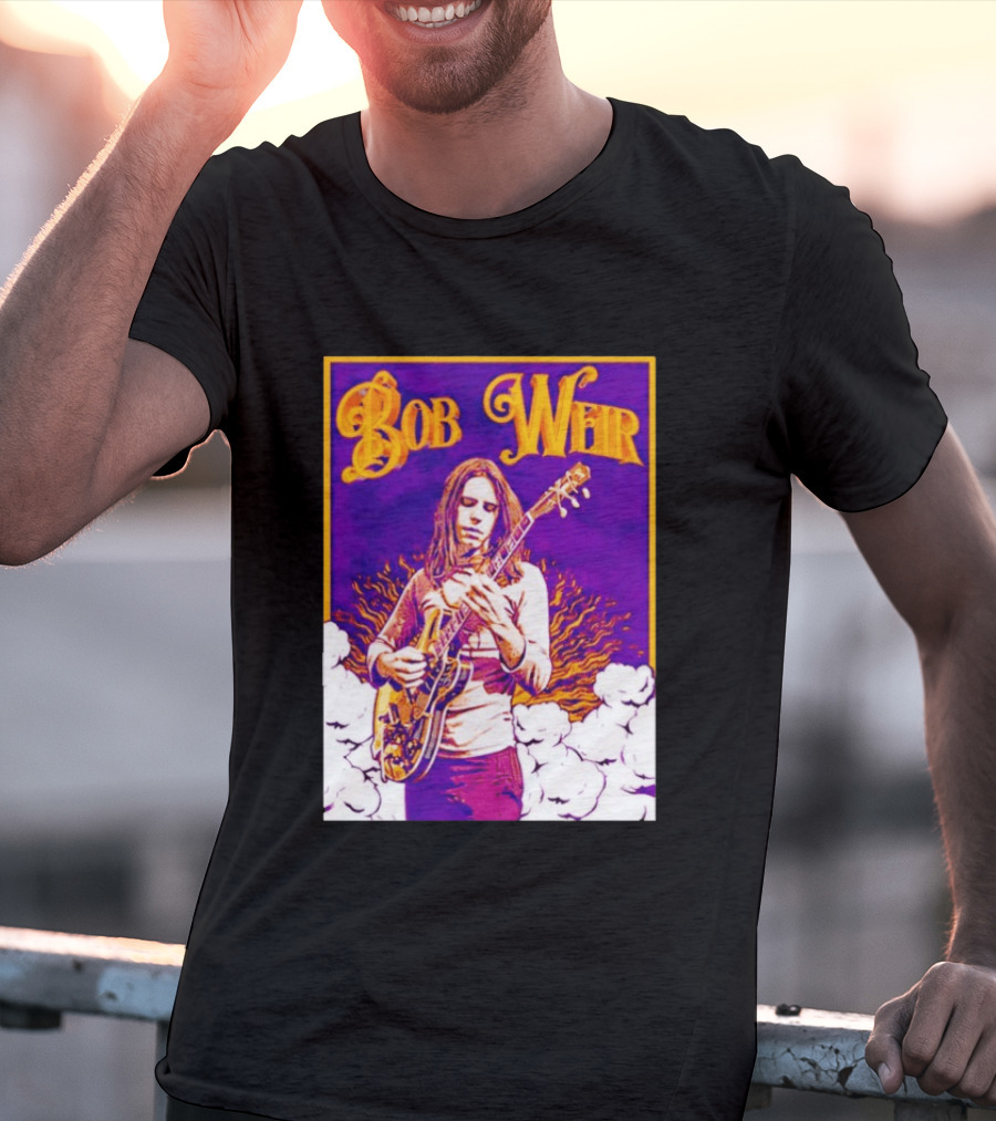 Bob Weir 1947 2026 Psychedelic Tribute Art With Guitar T-Shirt