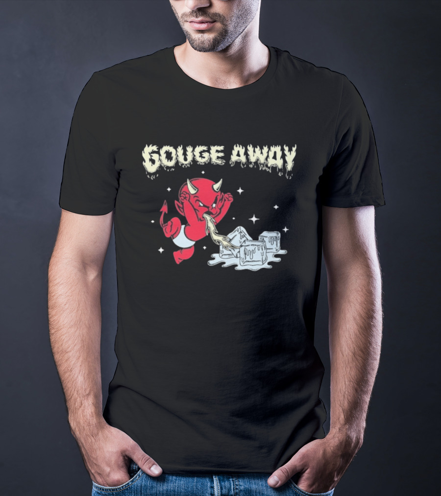 Gouge Away Hot Stuff Red Devil Melting Ice Cubes T-Shirt