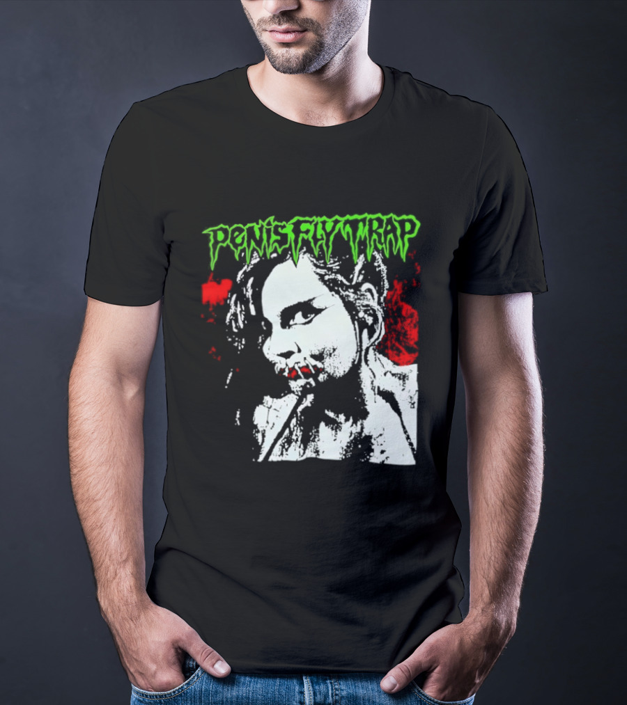 Penis Flytrap Horror Aesthetic Red Green T-Shirt