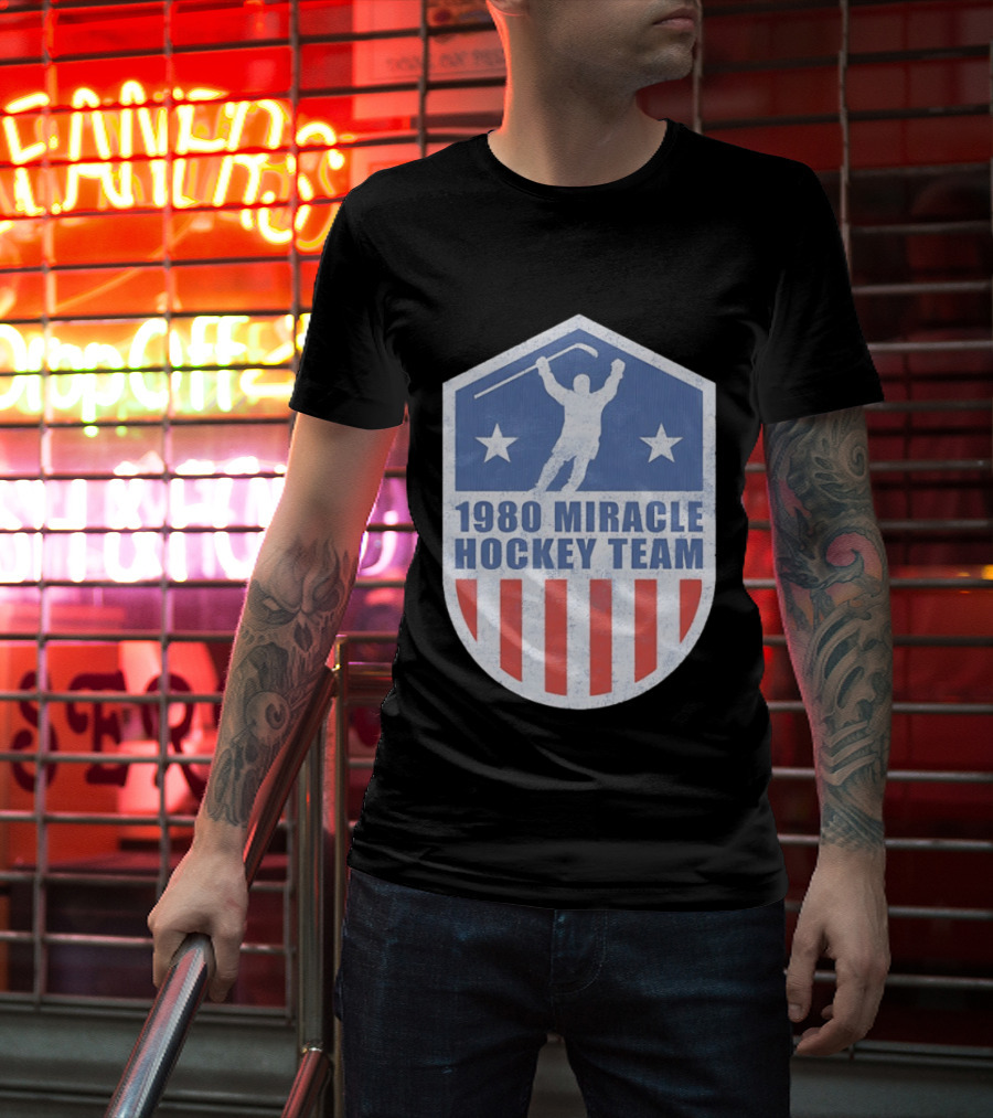 1980 Miracle Hockey Team USA Victory Stars And Stripes T-Shirt
