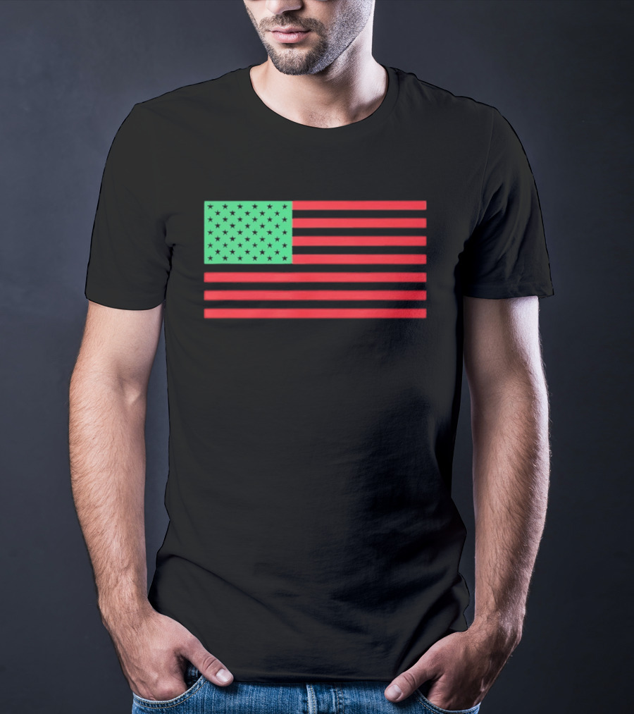 African American Red Green Black Flag T-Shirt