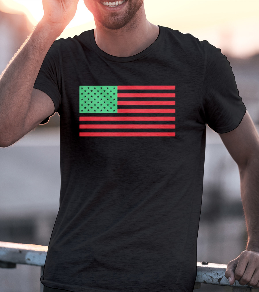 African American Red Green Black Flag T-Shirt