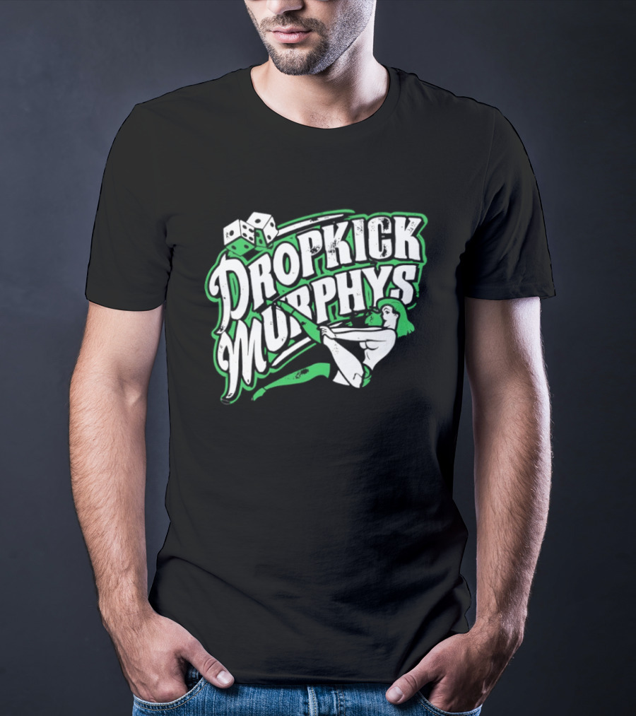 Dropkick Murphys Band Pin Up Girl With Dice T-Shirt