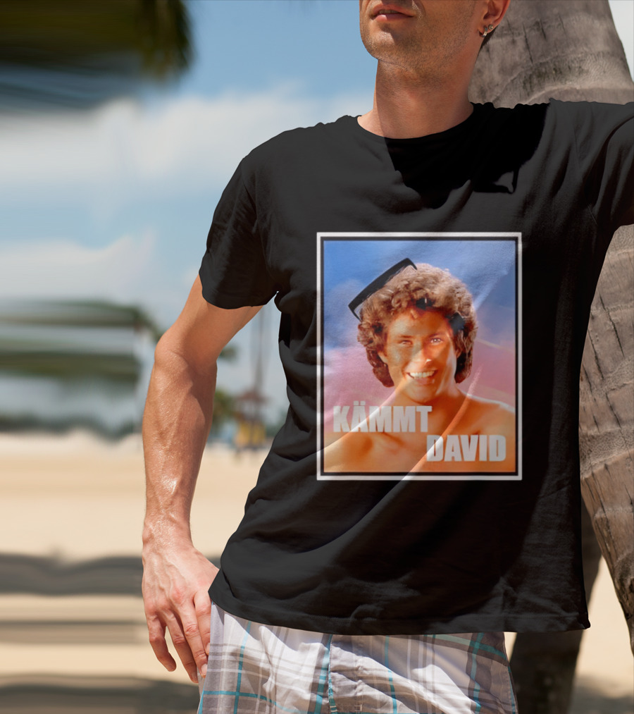 Kämmt David Lustiger Satire Spruch Retro Filmstar Kamm T-Shirt