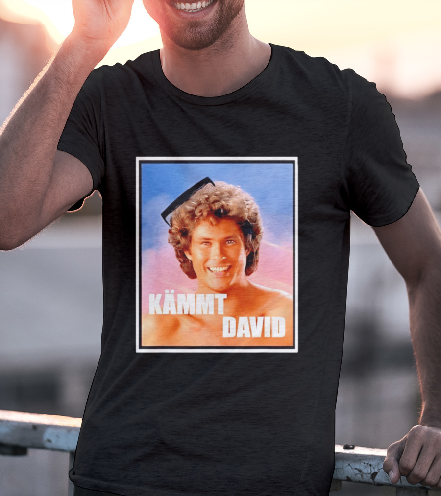 Kämmt David Lustiger Satire Spruch Retro Filmstar Kamm T-Shirt