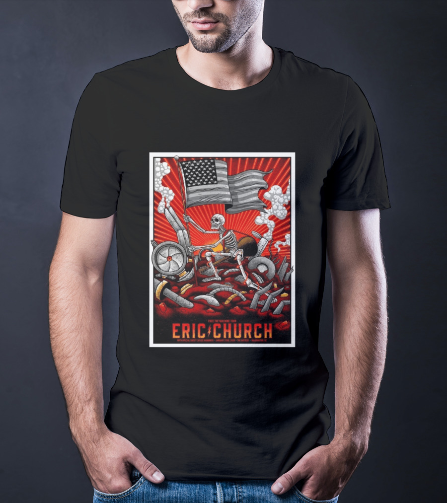 Eric Church Free The Machine Tour Washington DC The Anthem January 23 2026 T-Shirt
