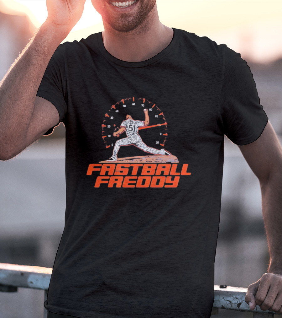 Fastball Freddy Peralta Number 51 Pitching Speedometer T-Shirt