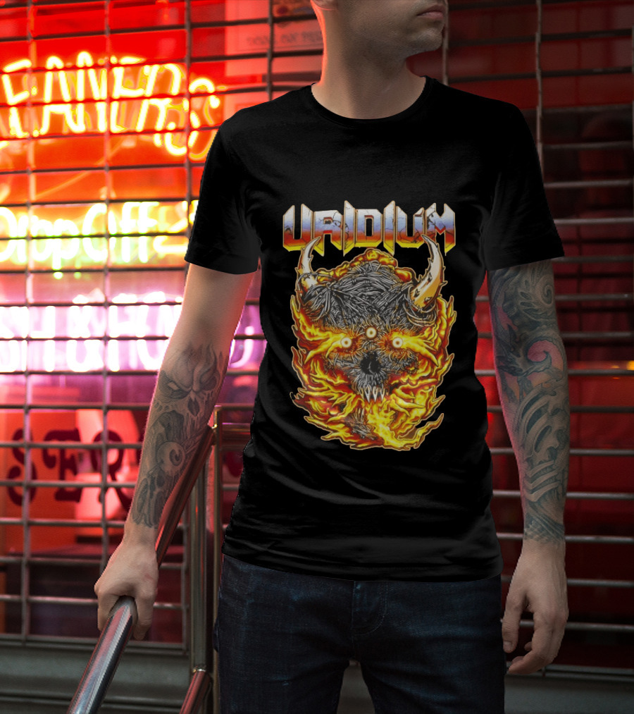 Uridium Heavy Metal Fiery Demon T-Shirt