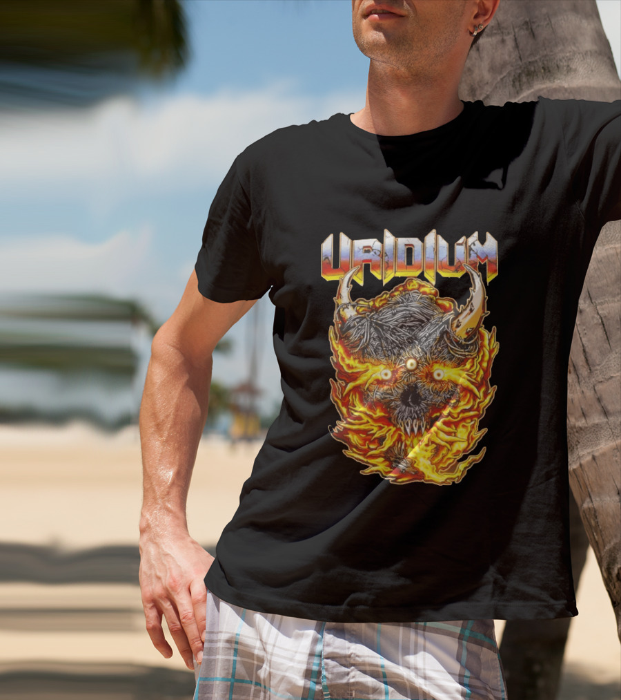 Uridium Heavy Metal Fiery Demon T-Shirt