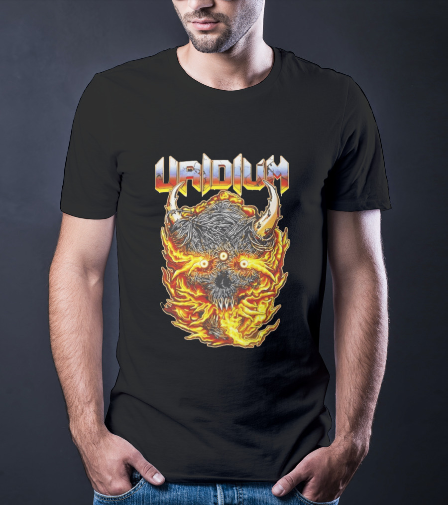 Uridium Heavy Metal Fiery Demon T-Shirt