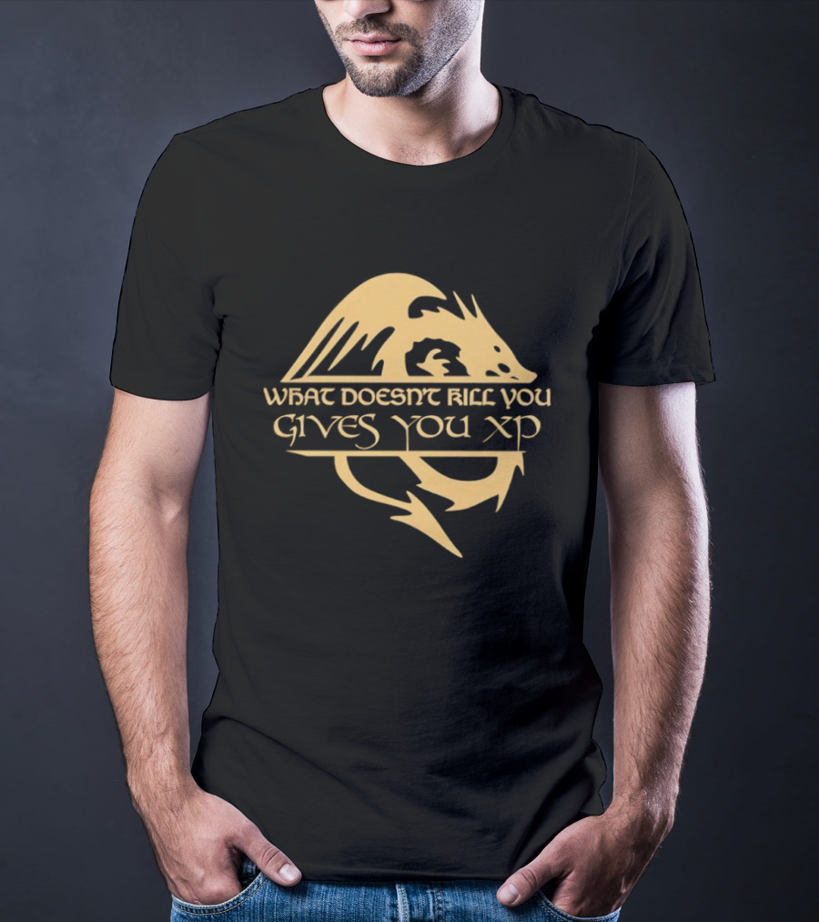 What Doesn't Kill You Gives You XP Dragon Adventure T-Shirt
