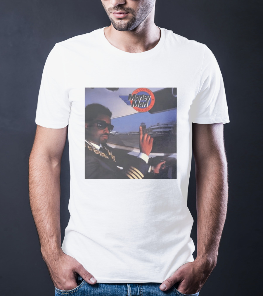 Marley Marl In Control Volume 1 Iconic Hip Hop DJ In Pilot Uniform T-Shirt
