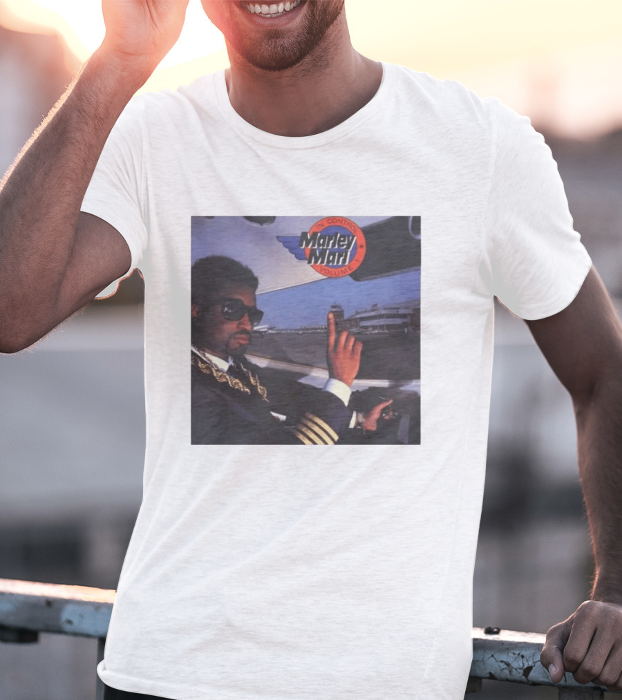 Marley Marl In Control Volume 1 Iconic Hip Hop DJ In Pilot Uniform T-Shirt