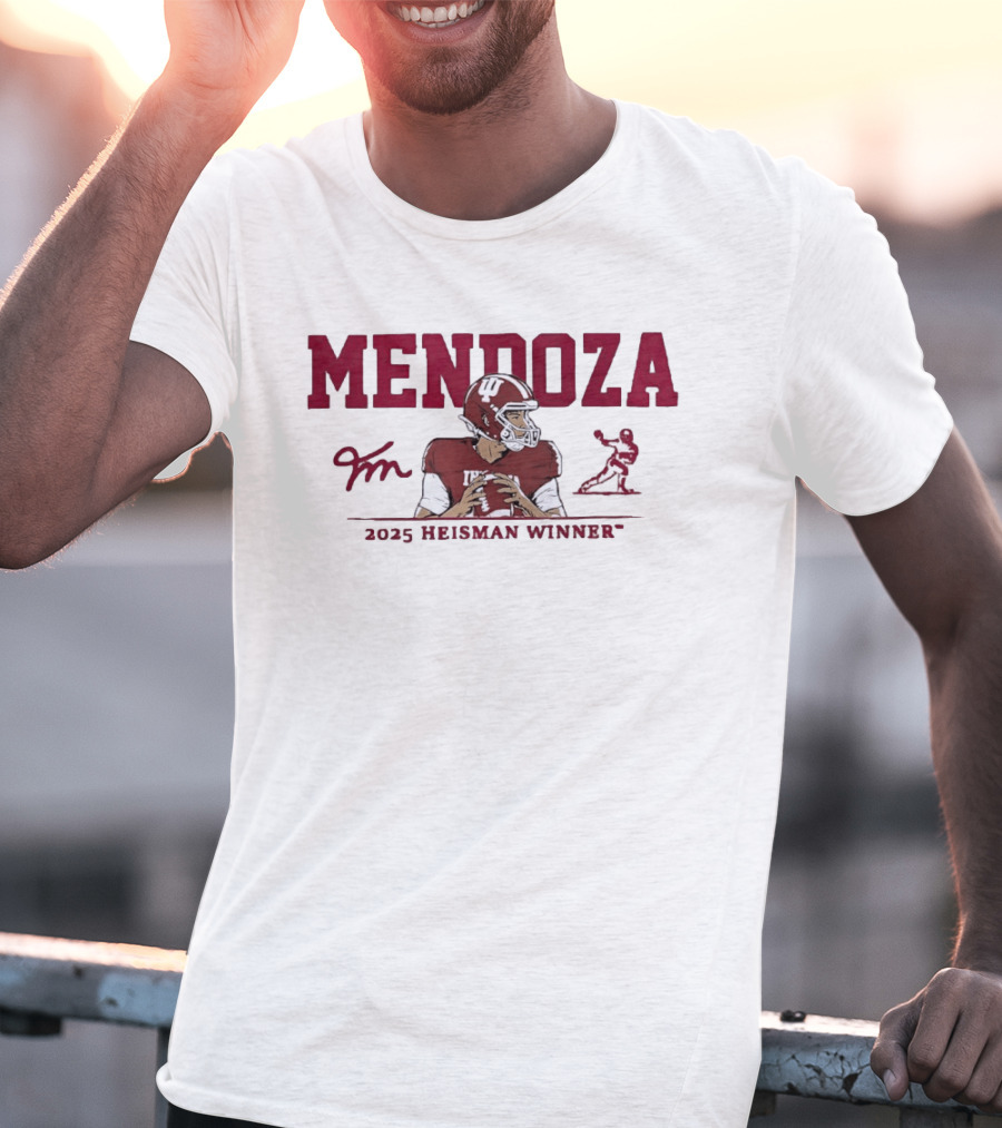 Mendoza Indiana Hoosiers 2025 Heisman Winner Football T-Shirt