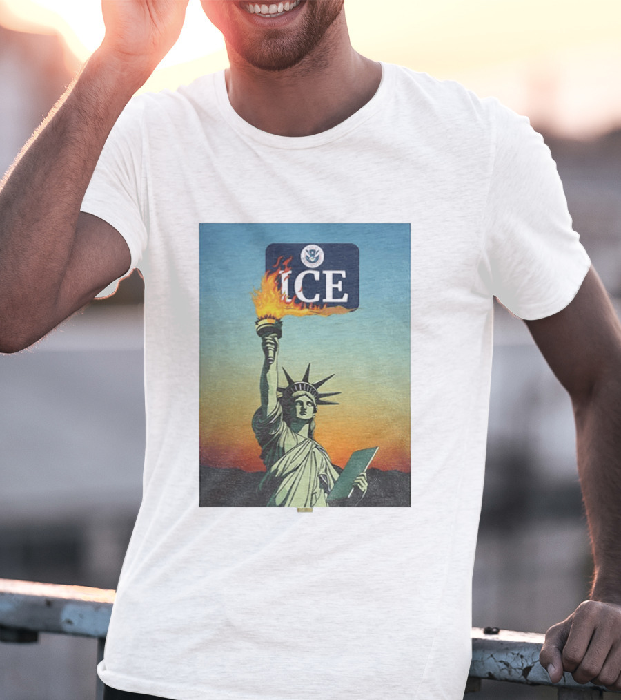 Statue Of Liberty Abolish ICE Protest Lady Liberty Anti Fascist Rally T-Shirt
