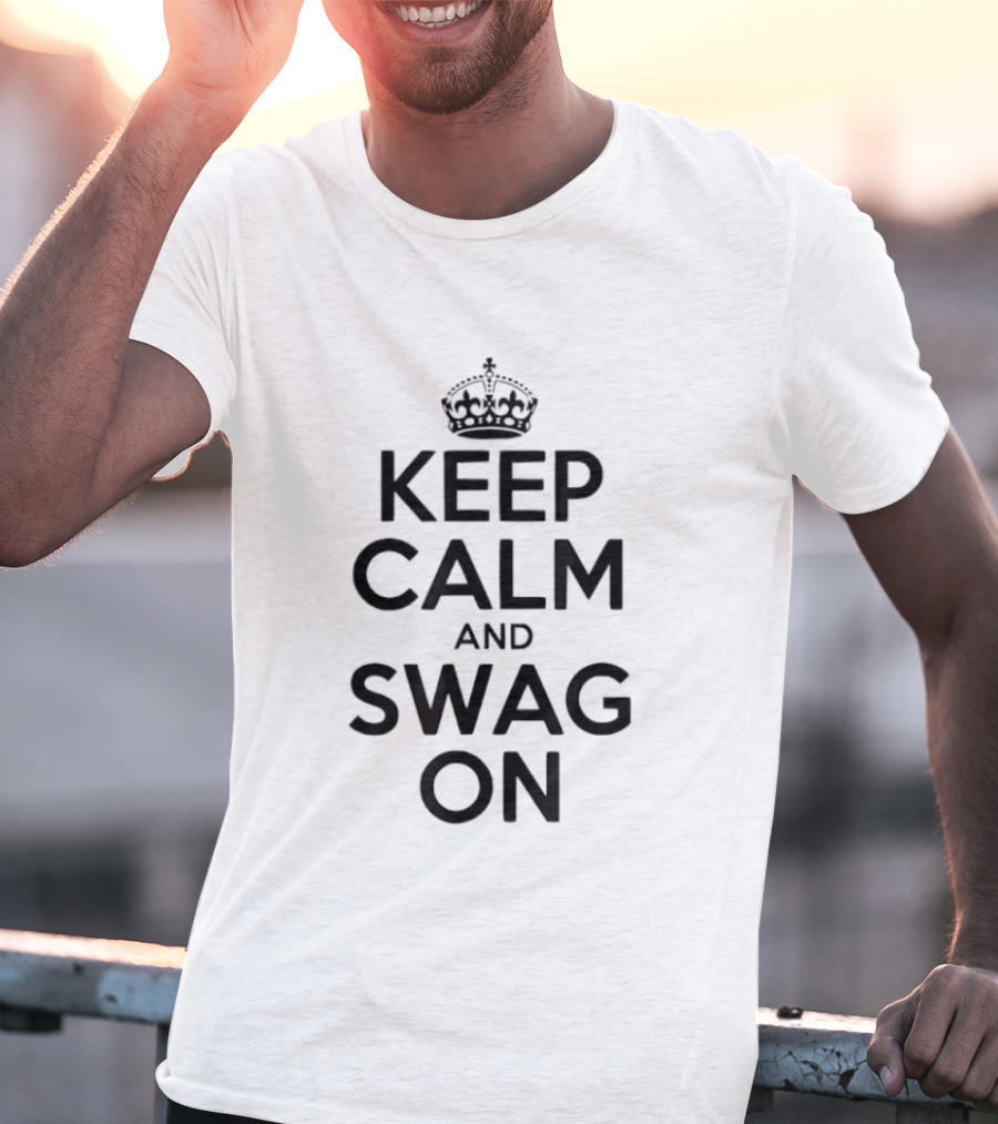 Keep Calm And Swag On Kings Crow T-Shirt