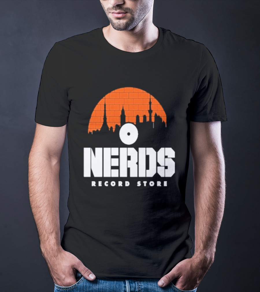 Nerds Record Store Brick Vinyl Drip T-Shirt