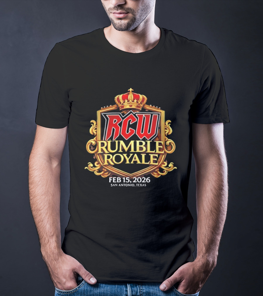 RCW Rumble Royale Feb 15 2026 San Antonio Texas Crown Crest Event T-Shirt