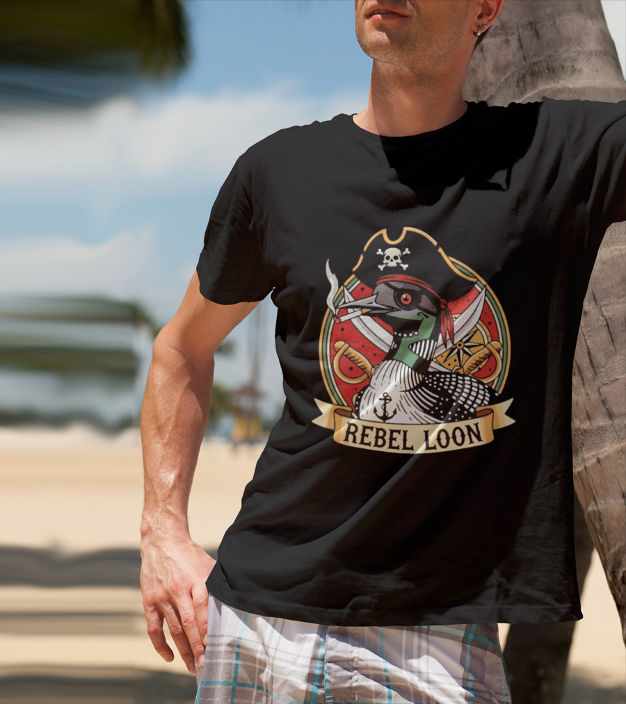 Rebel Loon Pirate Minnesota Anti ICE Swords And Compass T-Shirt