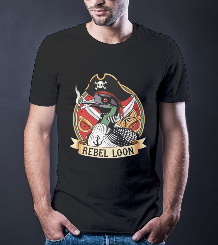Rebel Loon Pirate Minnesota Anti ICE Swords And Compass T-Shirt