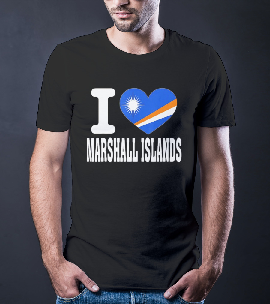 I Love Marshall Islands Heart Flag Souvenir T-Shirt