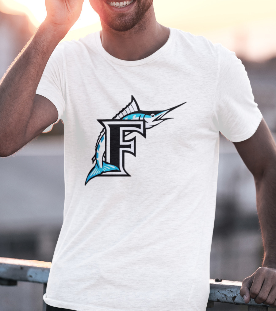 Florida Marlins Vintage F Logo Marlin T-Shirt