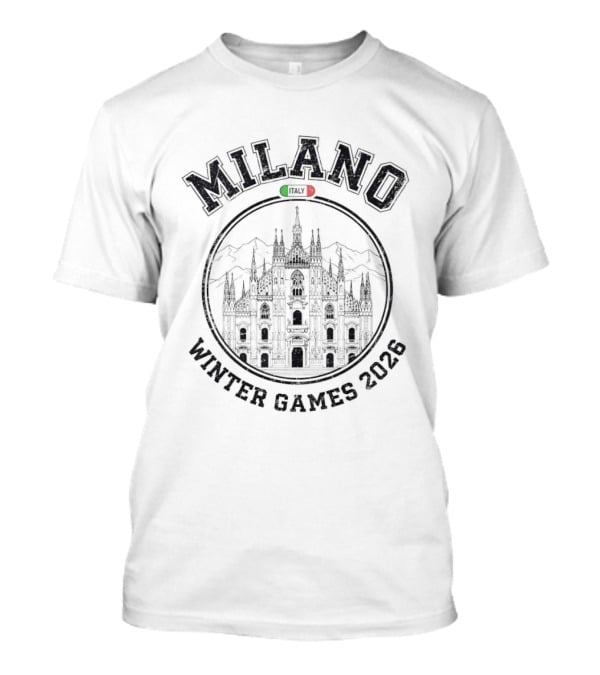 Milano Winter Games 2026 Italy Cathedral Mountains T-Shirt