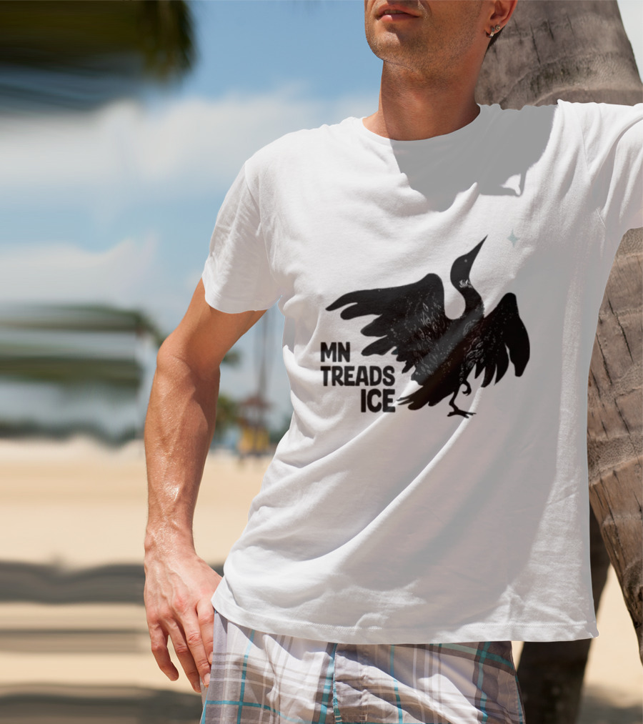 MN Treads Ice Rebel Loon Black Bird T-Shirt