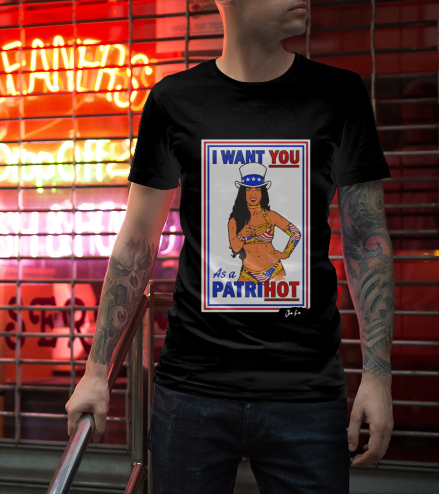 Chelsea Green Seattle Seahawks I Want You As A Patrihot Star Spangled Bikini T-Shirt