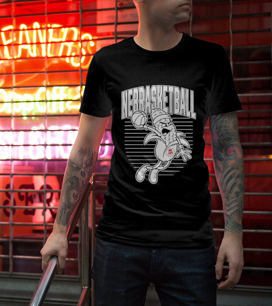 Nebraska Cornhuskers Basketball Slam Drunk Corn T-Shirt