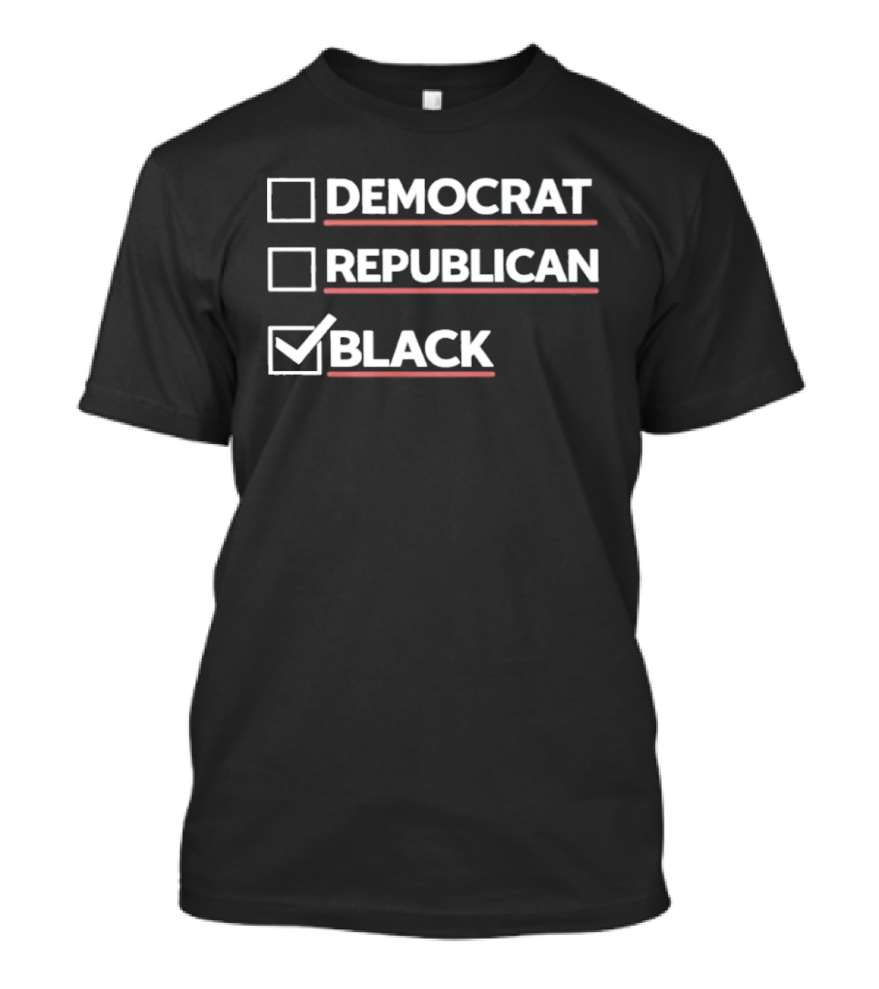 Dr Boyce Watkins Democrat Republican Black Checkmark Bold Political T T-Shirt
